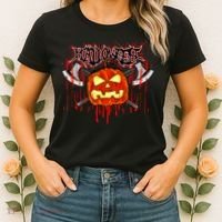 Axe Halloween Pumpkin Women's T-Shirt thumb 2
