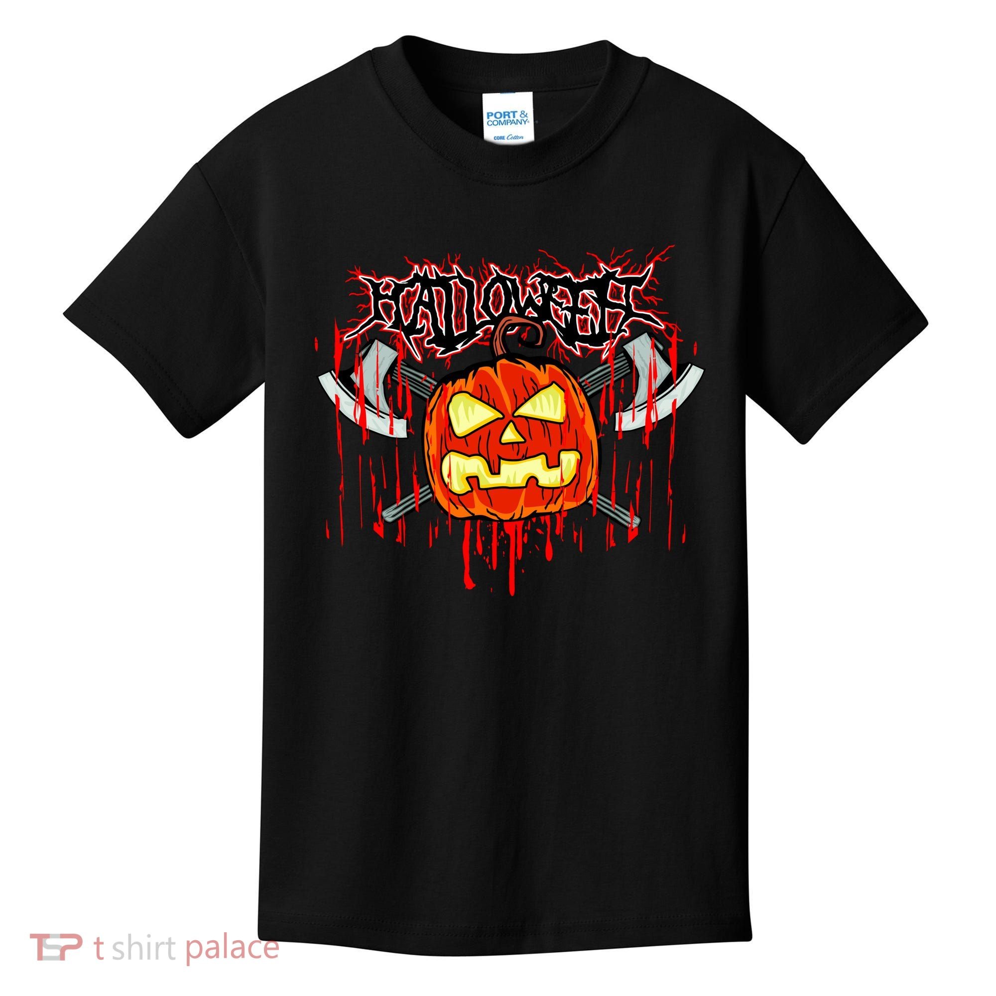 Axe Halloween Pumpkin Kids T-Shirt