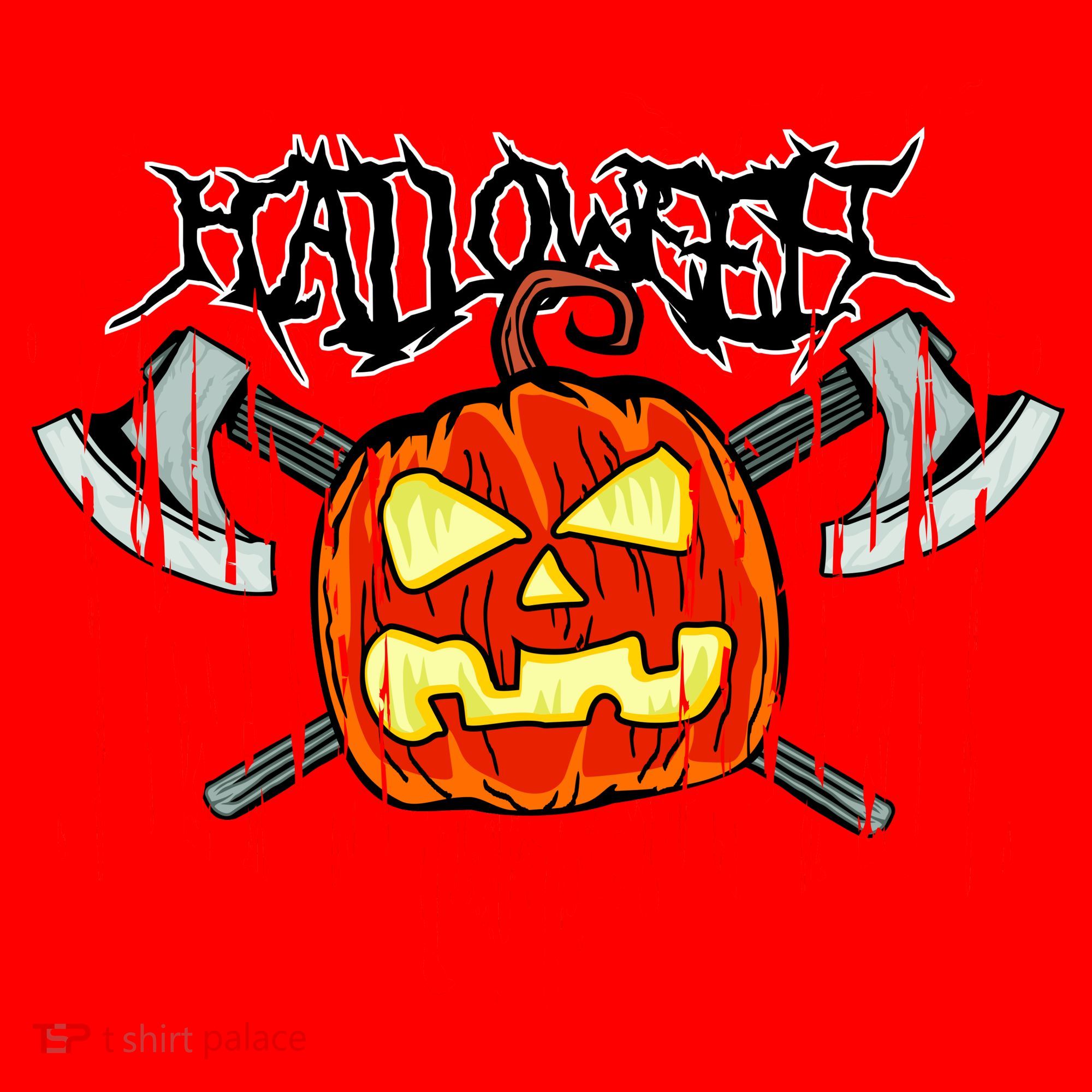 Axe Halloween Pumpkin Santa Hat
