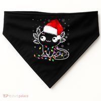 Axolotl Xmas Hat Santa Tree Cute Funny Christmas Pajama USA-Made Doggie Bandana thumb 0