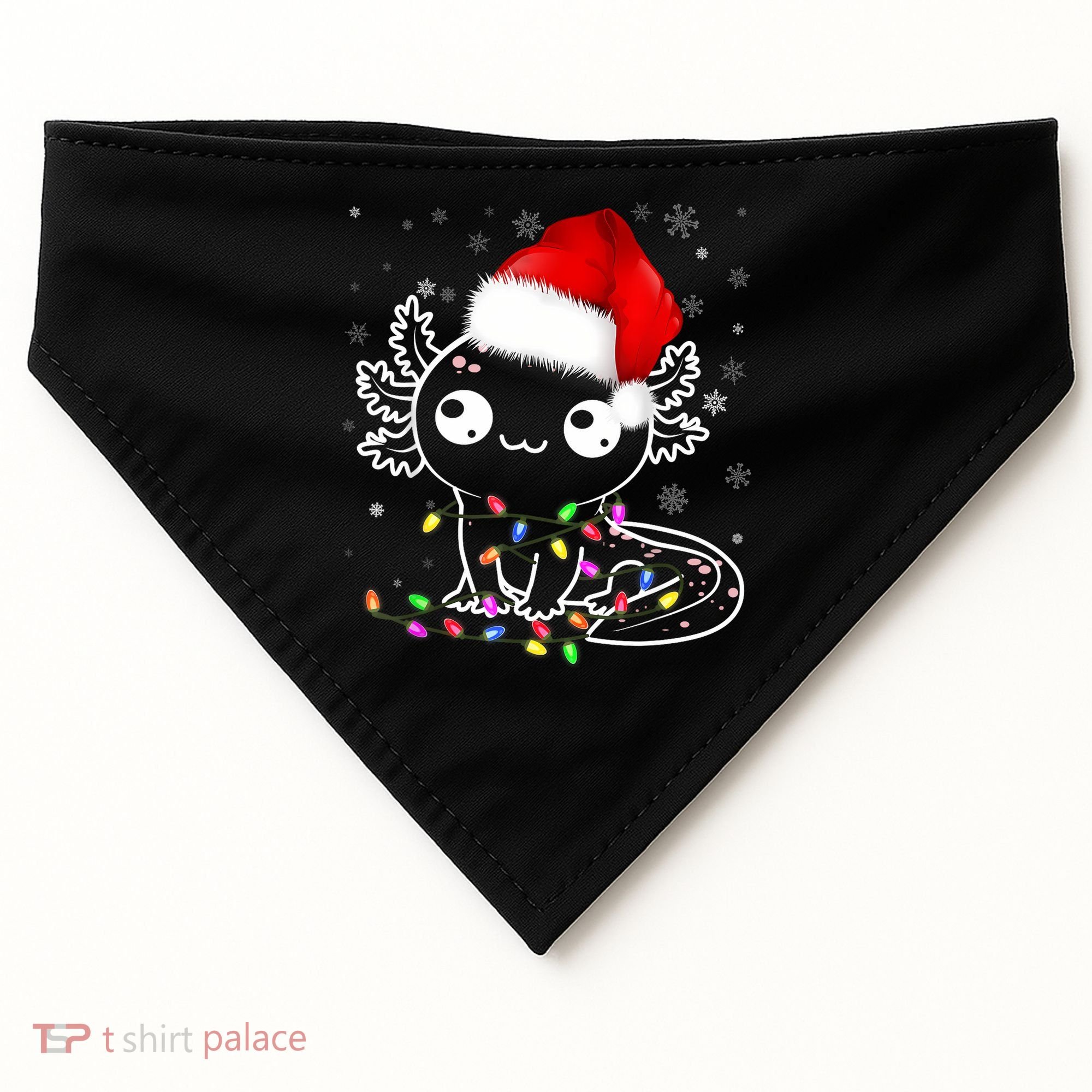 Axolotl Xmas Hat Santa Tree Cute Funny Christmas Pajama USA-Made Doggie Bandana