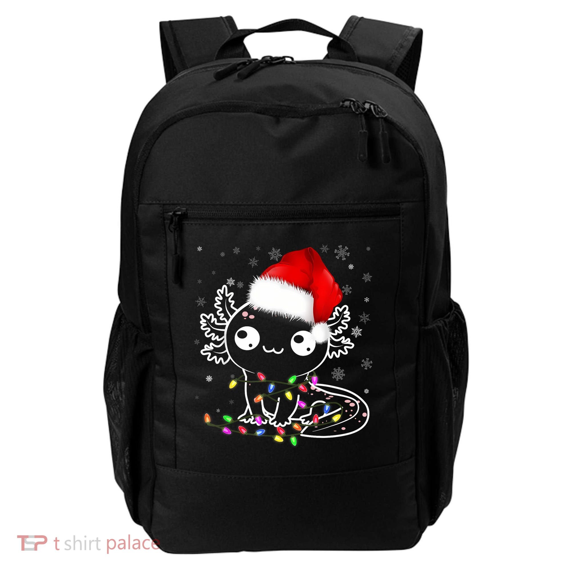 Axolotl Xmas Hat Santa Tree Cute Funny Christmas Pajama Backpack