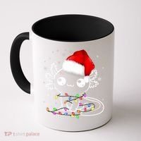 Axolotl Xmas Hat Santa Tree Cute Funny Christmas Pajama Coffee Mug thumb 0