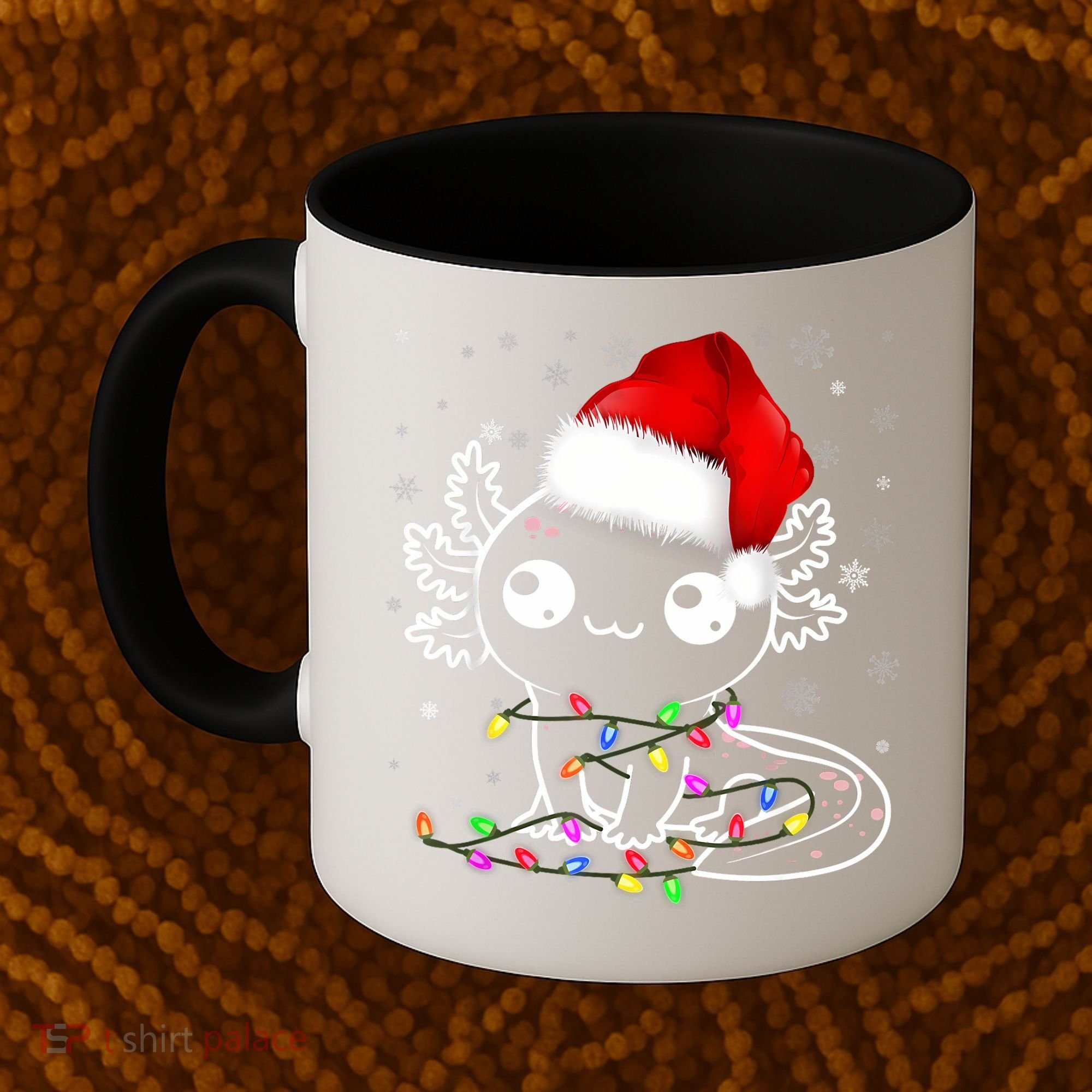 Axolotl Xmas Hat Santa Tree Cute Funny Christmas Pajama Coffee Mug