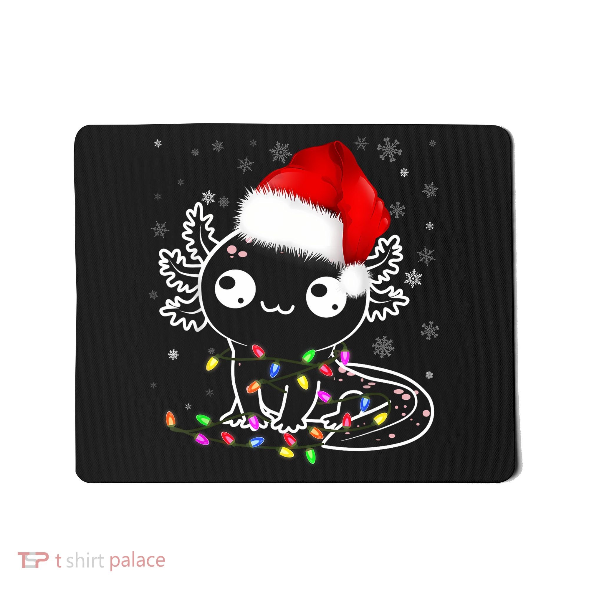 Axolotl Xmas Hat Santa Tree Cute Funny Christmas Pajama Mousepad