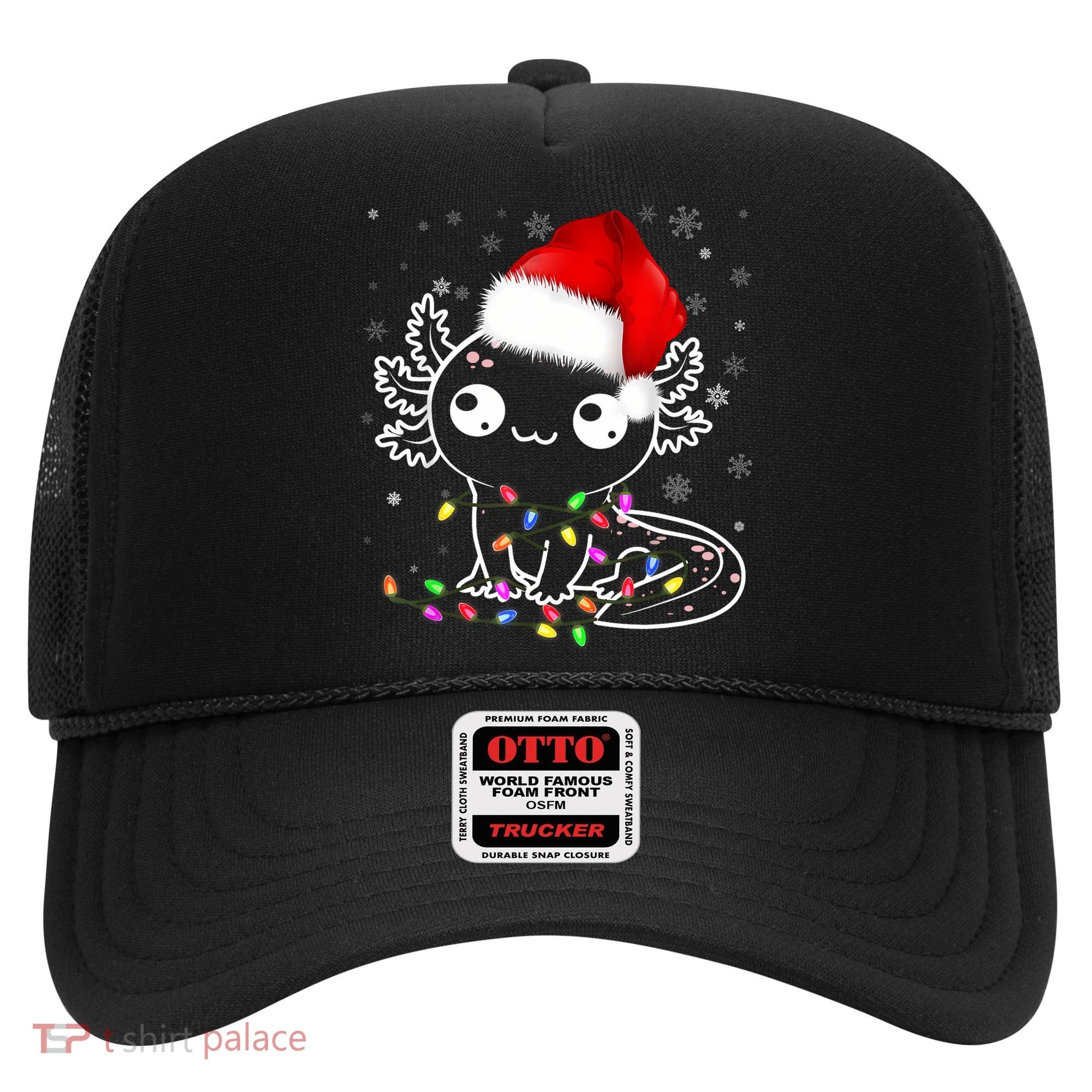 Axolotl Xmas Hat Santa Tree Cute Funny Christmas Pajama Hat