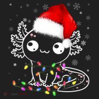 Axolotl Xmas Hat Santa Tree Cute Funny Christmas Pajama Golf Towel thumb 3
