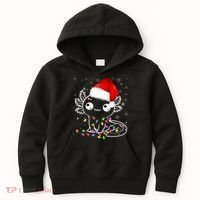 Axolotl Xmas Hat Santa Tree Cute Funny Christmas Pajama Kids Hoodie thumb 0
