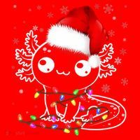 Axolotl Xmas Hat Santa Tree Cute Funny Christmas Pajama Santa Hat thumb 1