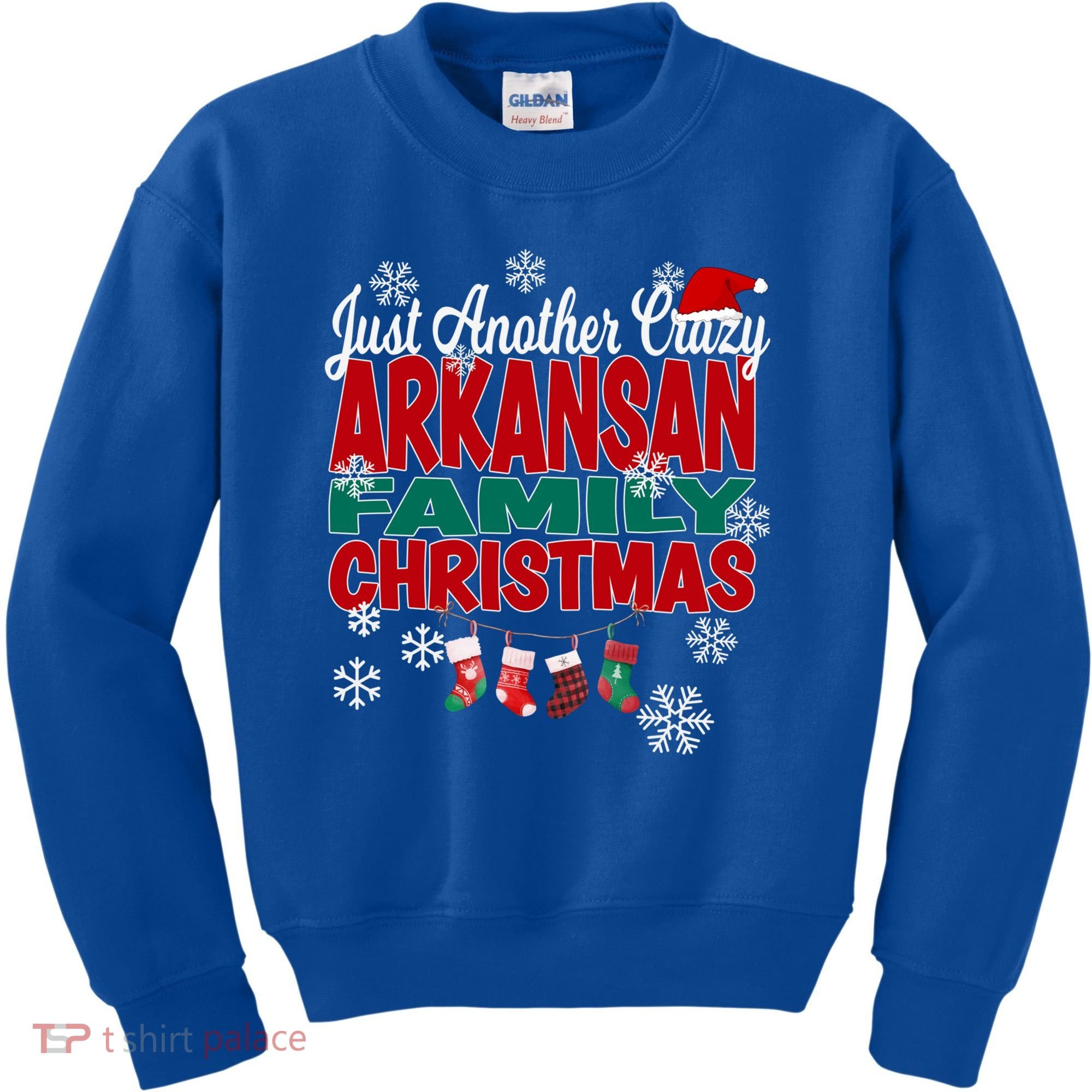 Arkansas Xmas Just Another Crazy Arkansan Family Christmas Cool Gift Kids Sweatshirt