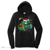 Anglerfish Xmas Lighting Reindeer Hat Anglerfish Christmas Women's Hoodie thumb 0