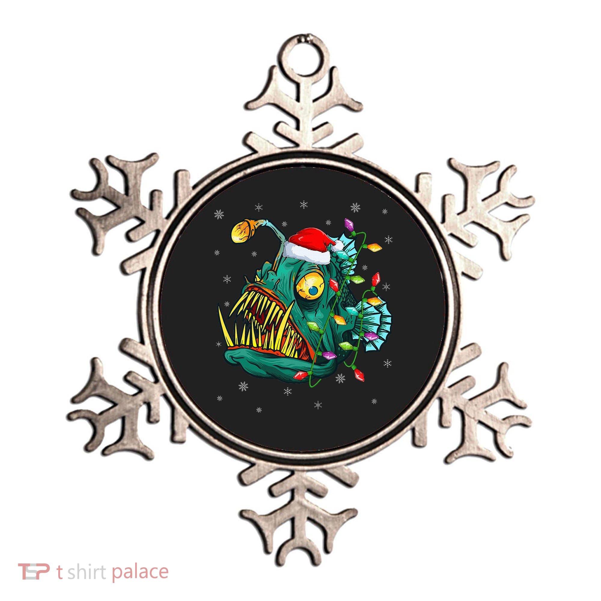 Anglerfish Xmas Lighting Reindeer Hat Anglerfish Christmas Ornament