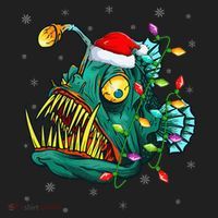 Anglerfish Xmas Lighting Reindeer Hat Anglerfish Christmas Hat thumb 2