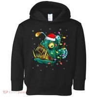 Anglerfish Xmas Lighting Reindeer Hat Anglerfish Christmas Toddler Hoodie thumb 0
