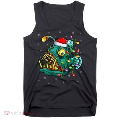 Anglerfish Xmas Lighting Reindeer Hat Anglerfish Christmas Tank Top