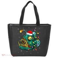 Anglerfish Xmas Lighting Reindeer Hat Anglerfish Christmas Tote Bag thumb 0