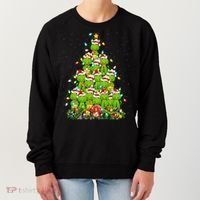 Alligator Xmas Tree Lighting Santa Alligator Christmas Women's Sweatshirt thumb 0