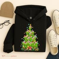 Alligator Xmas Tree Lighting Santa Alligator Christmas Hoodie thumb 4