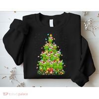 Alligator Xmas Tree Lighting Santa Alligator Christmas Sweatshirt thumb 2