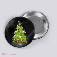 Alligator Xmas Tree Lighting Santa Alligator Christmas Button thumb 0