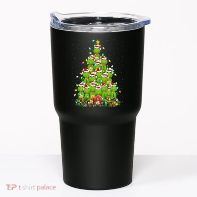 Alligator Xmas Tree Lighting Santa Alligator Christmas Tumbler