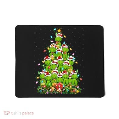 Alligator Xmas Tree Lighting Santa Alligator Christmas Mousepad