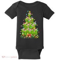 Alligator Xmas Tree Lighting Santa Alligator Christmas Baby Bodysuit thumb 0