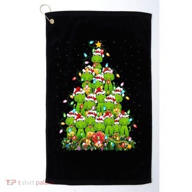 Alligator Xmas Tree Lighting Santa Alligator Christmas Golf Towel
