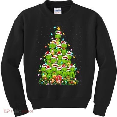 Alligator Xmas Tree Lighting Santa Alligator Christmas Kids Sweatshirt