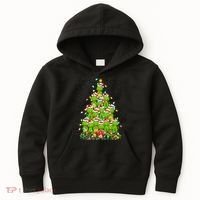 Alligator Xmas Tree Lighting Santa Alligator Christmas Kids Hoodie thumb 0