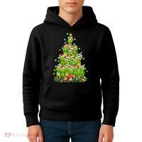 Alligator Xmas Tree Lighting Santa Alligator Christmas Kids Hoodie thumb 4