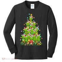 Alligator Xmas Tree Lighting Santa Alligator Christmas Kids Long Sleeve Shirt thumb 0
