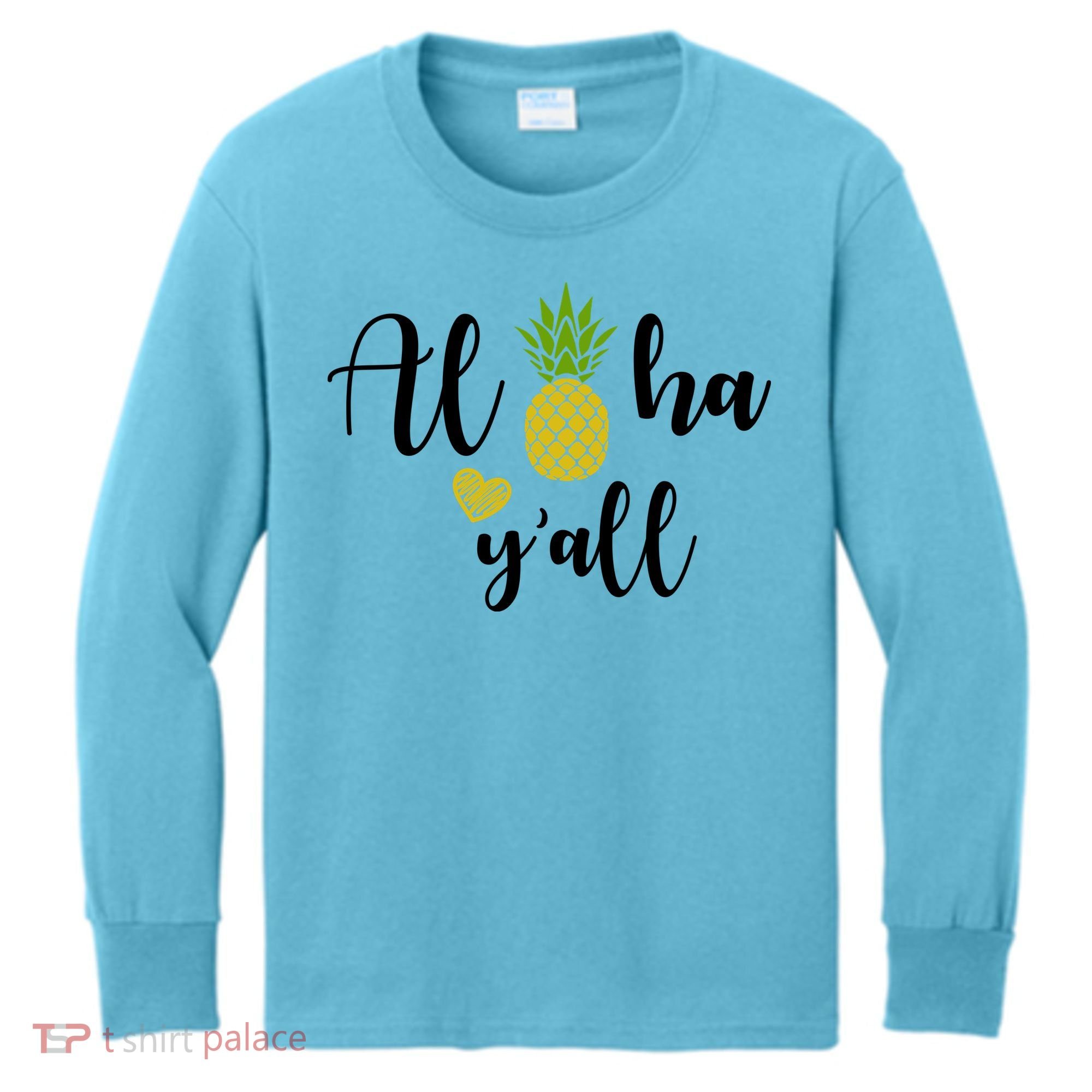 Aloha Y'all Kids Long Sleeve Shirt