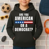 Are You American Or Democrat? Kids Hoodie thumb 2