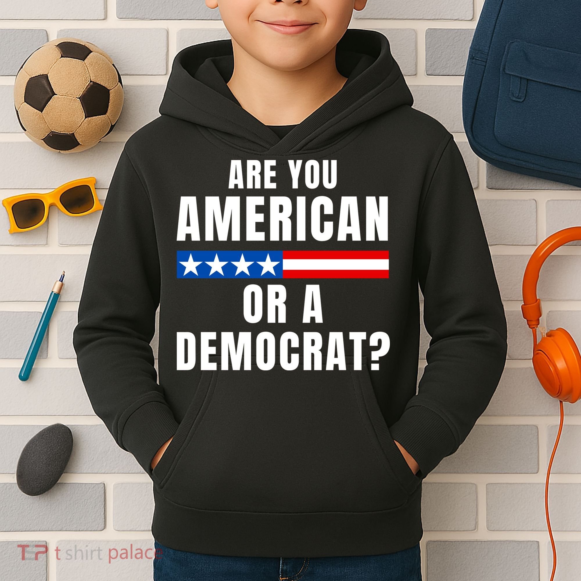 Are You American Or Democrat? Kids Hoodie