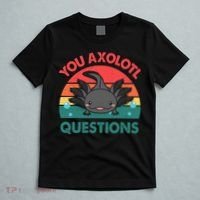 Axolotl- You Axolotl Questions Cute Axolotl Retro T-Shirt thumb 5