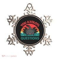Axolotl- You Axolotl Questions Cute Axolotl Retro Ornament thumb 0