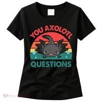 Axolotl- You Axolotl Questions Cute Axolotl Retro Women's T-Shirt thumb 0