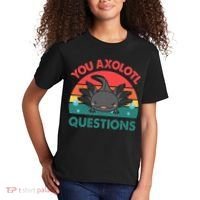 Axolotl- You Axolotl Questions Cute Axolotl Retro Kids T-Shirt thumb 2