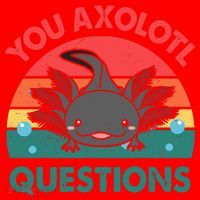 Axolotl- You Axolotl Questions Cute Axolotl Retro Santa Hat thumb 1
