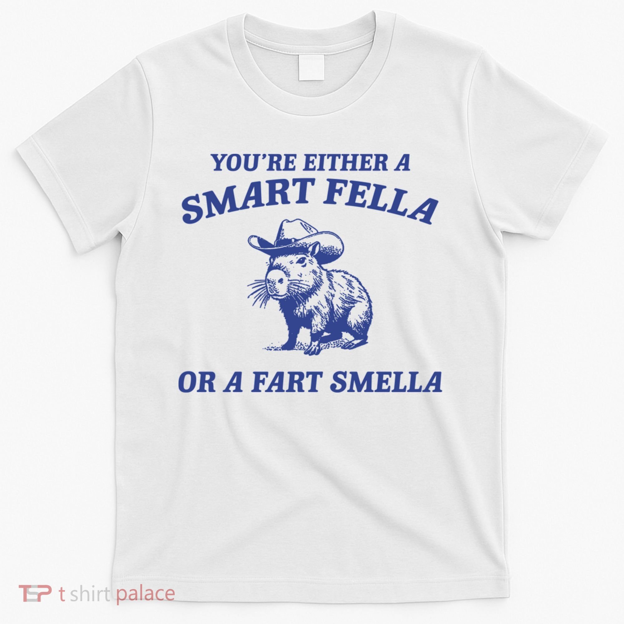 Are You A Smart Fella Or Fart Smella Vintage Style T-Shirt