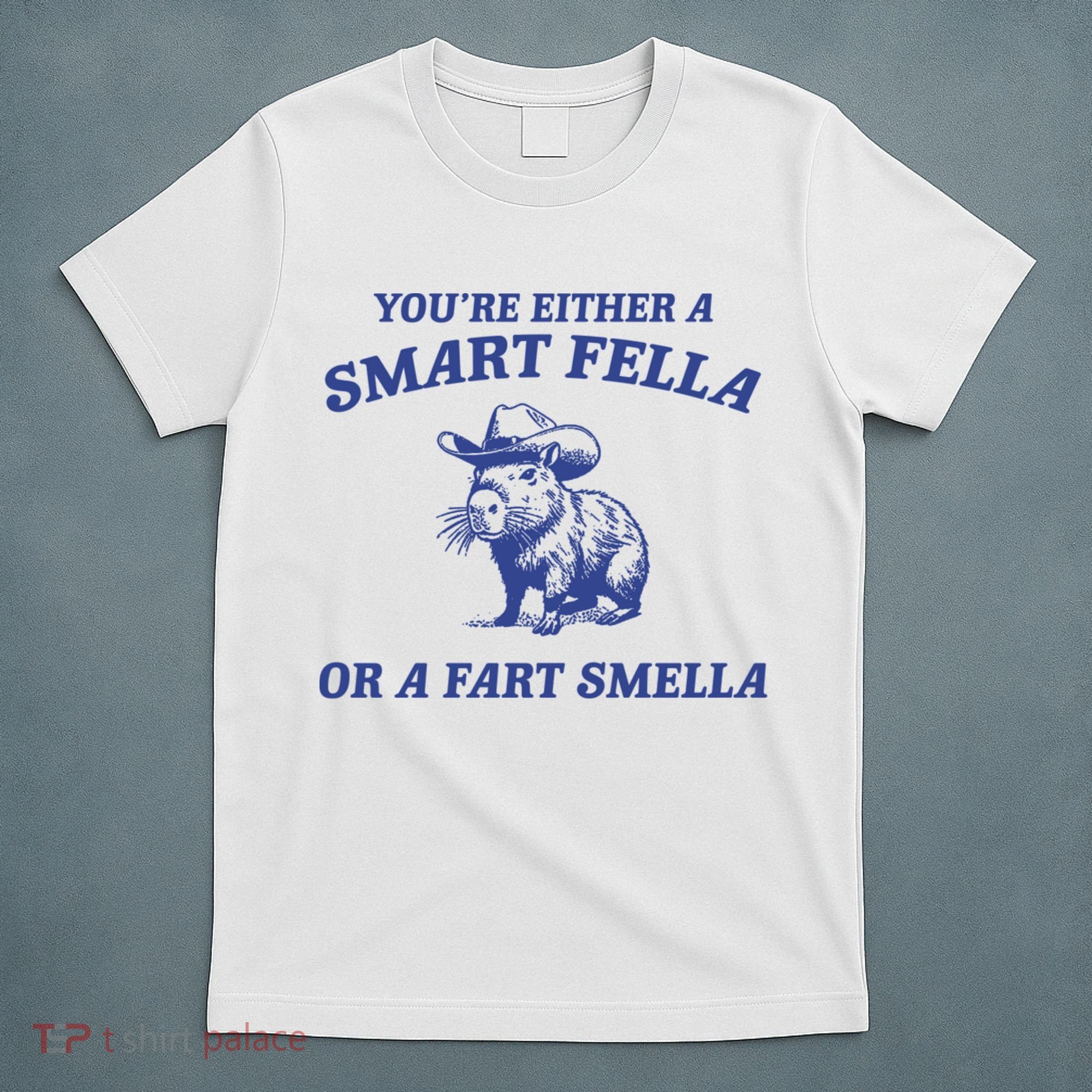 Are You A Smart Fella Or Fart Smella Vintage Style T-Shirt