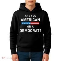 Are You American or Democrat Kids Hoodie thumb 4