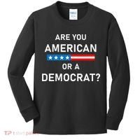Are You American or Democrat Kids Long Sleeve Shirt thumb 0