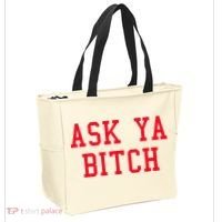 Ask Ya Bitch Funny Sarcastic Tote Bag thumb 2