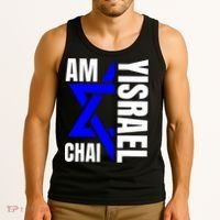 Am Yisrael Chai Israel Star Of David Tank Top thumb 3