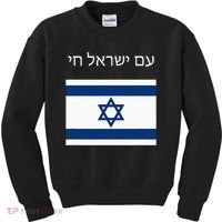 Am Yisrael Chai Hebrew for Israel Lives Kids Sweatshirt thumb 0