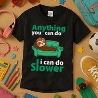 Anything You Can Do I Can Do Slower Kids T-Shirt thumb 3
