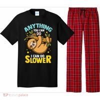 Anything You Can Do I Can Do Slower Lazy Sloth Pajama Set thumb 0