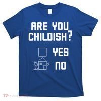 Are You Childish? Funny Adultish Cartoon Drawing T-Shirt thumb 0